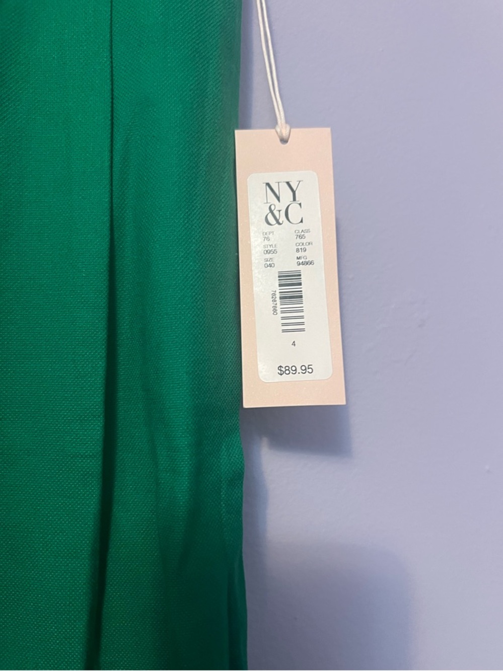 NY&Co High-Waist Wide Leg Leaf Green Linen Trousers - Picture 4 of 4